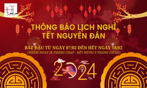 THÔNG BÁO LỊCH NGHỈ TẾT NGUYÊN ĐÁN NĂM 2024 CÔNG TY LUẬT TNHH HT LEGAL VN (CÔNG TY LUẬT UY TÍN TẠI TP. HỒ CHÍ MINH, VIỆT NAM)